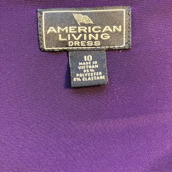 American Living Purple Dress Size 10 - Picture 4 of 4